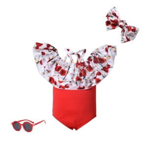 Red Rose Swimsuit Gift Set